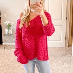 Free People Songbird Boucle Knotty Pullover Sweater
